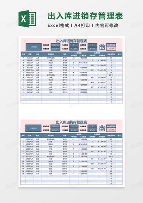 進銷存管理系統表excel表格模板下載 熊貓辦公